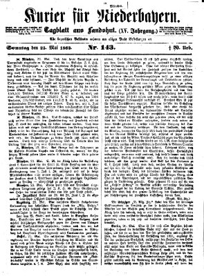 Kurier für Niederbayern Sonntag 25. Mai 1862