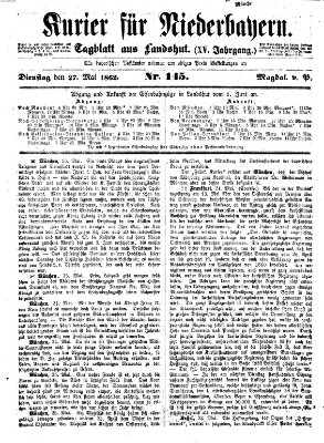 Kurier für Niederbayern Dienstag 27. Mai 1862