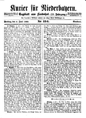 Kurier für Niederbayern Freitag 6. Juni 1862