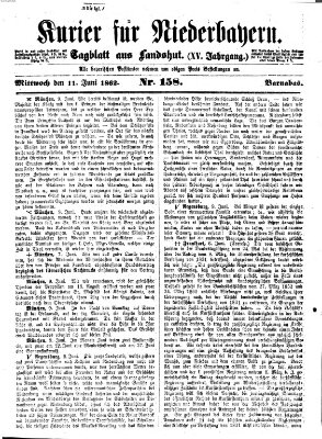 Kurier für Niederbayern Mittwoch 11. Juni 1862