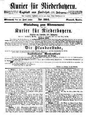 Kurier für Niederbayern Mittwoch 18. Juni 1862