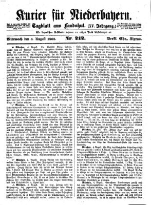 Kurier für Niederbayern Mittwoch 6. August 1862