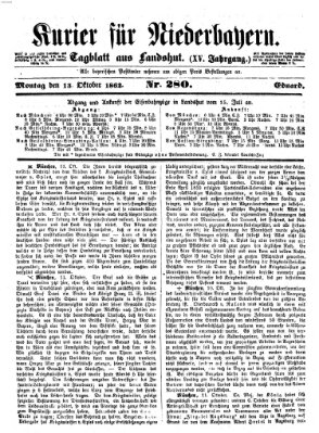 Kurier für Niederbayern Montag 13. Oktober 1862