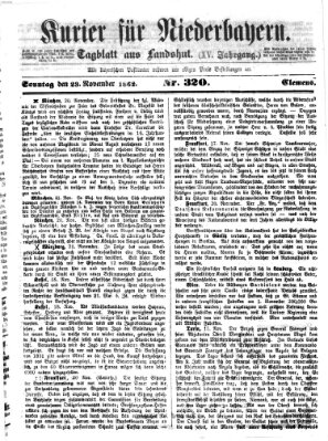 Kurier für Niederbayern Sonntag 23. November 1862