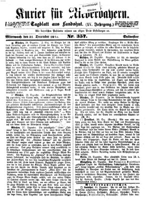 Kurier für Niederbayern Mittwoch 31. Dezember 1862