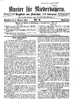 Kurier für Niederbayern Samstag 3. Januar 1863