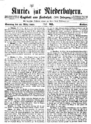 Kurier für Niederbayern Sonntag 22. März 1863