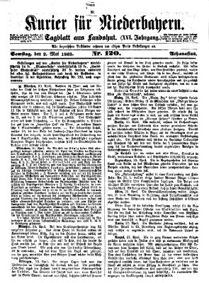 Kurier für Niederbayern Samstag 2. Mai 1863