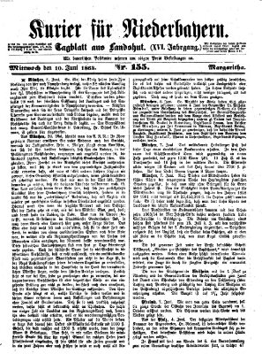 Kurier für Niederbayern Mittwoch 10. Juni 1863