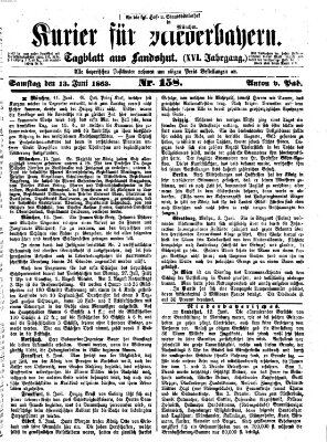 Kurier für Niederbayern Samstag 13. Juni 1863