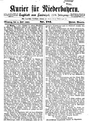 Kurier für Niederbayern Montag 6. Juli 1863