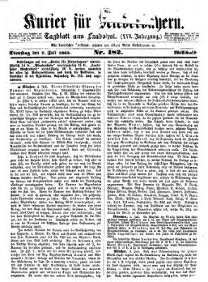 Kurier für Niederbayern Dienstag 7. Juli 1863