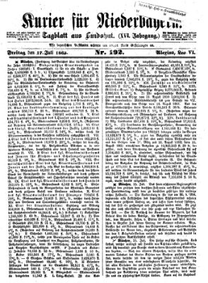Kurier für Niederbayern Freitag 17. Juli 1863