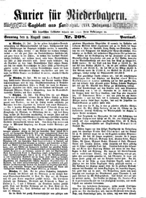 Kurier für Niederbayern Sonntag 2. August 1863