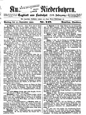 Kurier für Niederbayern Freitag 11. September 1863
