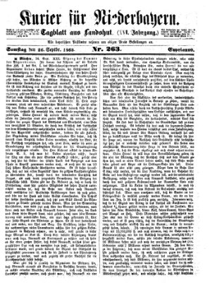 Kurier für Niederbayern Samstag 26. September 1863