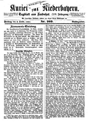 Kurier für Niederbayern Freitag 2. Oktober 1863
