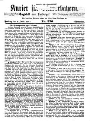 Kurier für Niederbayern Freitag 9. Oktober 1863