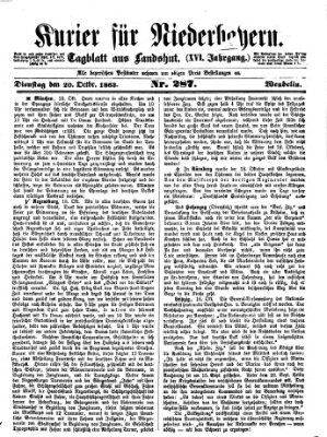 Kurier für Niederbayern Dienstag 20. Oktober 1863
