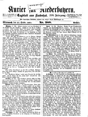 Kurier für Niederbayern Mittwoch 21. Oktober 1863