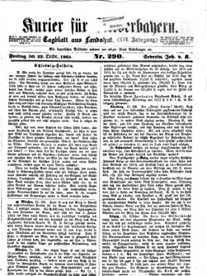 Kurier für Niederbayern Freitag 23. Oktober 1863