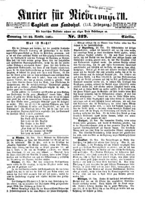 Kurier für Niederbayern Sonntag 22. November 1863