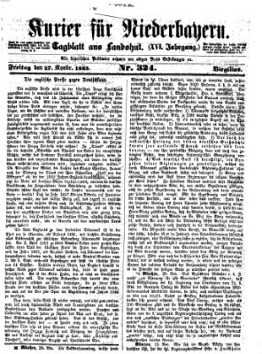 Kurier für Niederbayern Freitag 27. November 1863