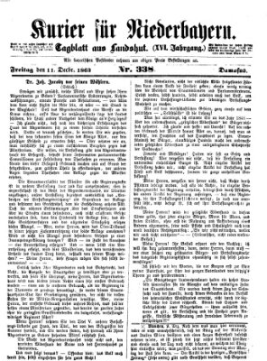 Kurier für Niederbayern Freitag 11. Dezember 1863
