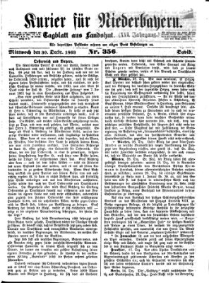Kurier für Niederbayern Mittwoch 30. Dezember 1863