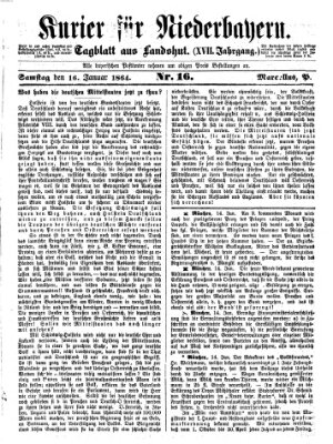 Kurier für Niederbayern Samstag 16. Januar 1864
