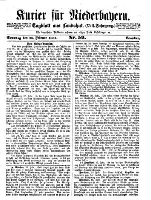 Kurier für Niederbayern Sonntag 28. Februar 1864
