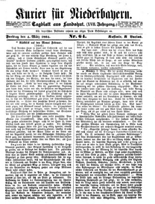 Kurier für Niederbayern Freitag 4. März 1864