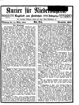 Kurier für Niederbayern Montag 14. März 1864