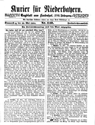 Kurier für Niederbayern Donnerstag 26. Mai 1864