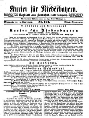 Kurier für Niederbayern Mittwoch 15. Juni 1864