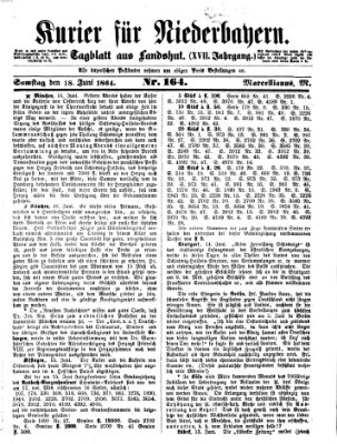 Kurier für Niederbayern Samstag 18. Juni 1864