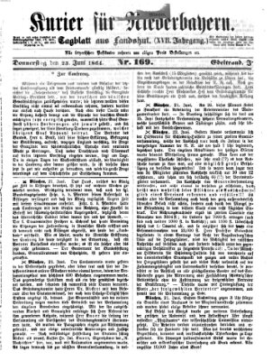 Kurier für Niederbayern Donnerstag 23. Juni 1864