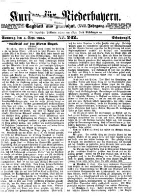 Kurier für Niederbayern Sonntag 4. September 1864