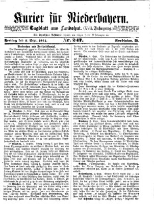 Kurier für Niederbayern Freitag 9. September 1864
