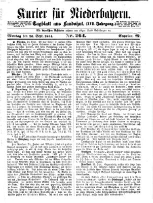 Kurier für Niederbayern Montag 26. September 1864