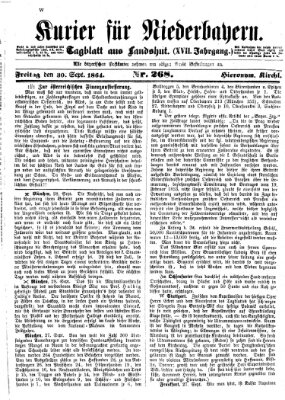 Kurier für Niederbayern Freitag 30. September 1864