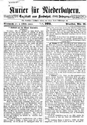 Kurier für Niederbayern Mittwoch 5. Oktober 1864
