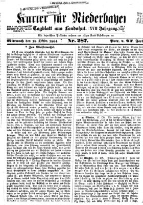 Kurier für Niederbayern Mittwoch 19. Oktober 1864