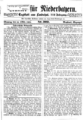Kurier für Niederbayern Montag 24. Oktober 1864