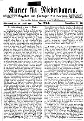 Kurier für Niederbayern Mittwoch 26. Oktober 1864