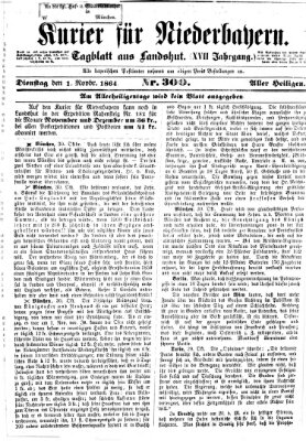 Kurier für Niederbayern Dienstag 1. November 1864