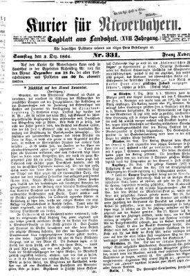 Kurier für Niederbayern Samstag 3. Dezember 1864