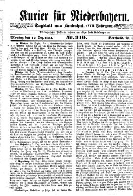 Kurier für Niederbayern Montag 12. Dezember 1864