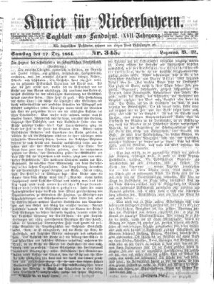 Kurier für Niederbayern Samstag 17. Dezember 1864