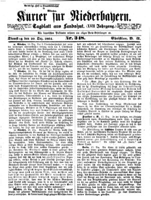 Kurier für Niederbayern Dienstag 20. Dezember 1864